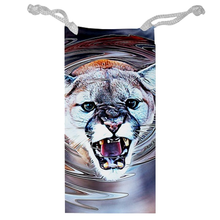 Cougar Animal Art Swirl Decorative Jewelry Bag