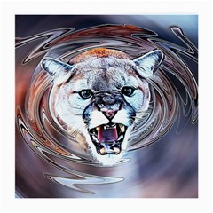 Cougar Animal Art Swirl Decorative Medium Glasses Cloth by Nexatart