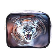 Cougar Animal Art Swirl Decorative Mini Toiletries Bags by Nexatart