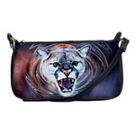 Cougar Animal Art Swirl Decorative Shoulder Clutch Bags Front