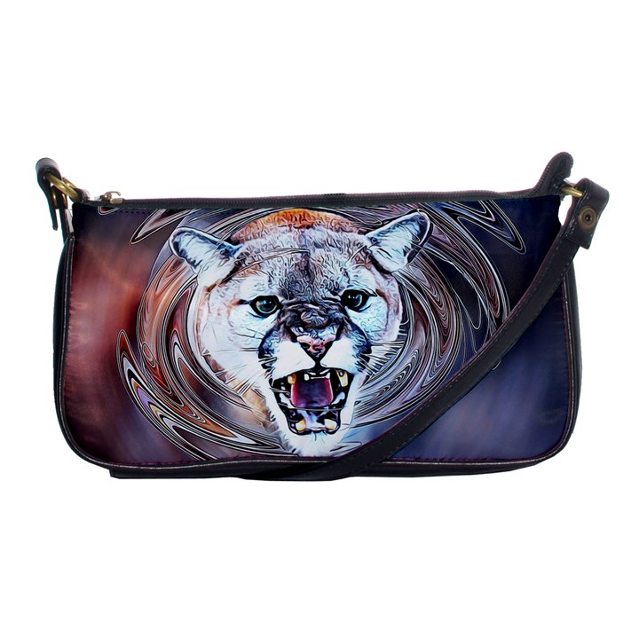 Cougar Animal Art Swirl Decorative Shoulder Clutch Bags