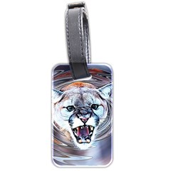 Cougar Animal Art Swirl Decorative Luggage Tags (two Sides)