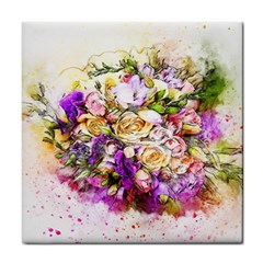 Flowers Bouquet Art Nature Tile Coasters by Nexatart