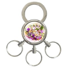 Flowers Bouquet Art Nature 3-ring Key Chains by Nexatart