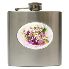 Flowers Bouquet Art Nature Hip Flask (6 Oz) by Nexatart