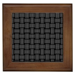 Background Weaving Black Metal Framed Tiles by Nexatart