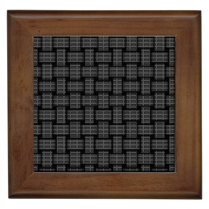 Background Weaving Black Metal Framed Tiles