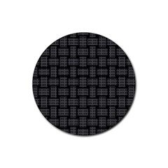 Background Weaving Black Metal Rubber Coaster (round)  by Nexatart