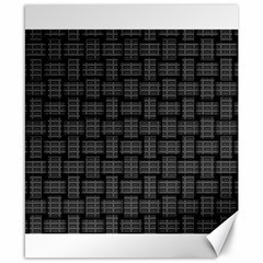 Background Weaving Black Metal Canvas 8  X 10  by Nexatart