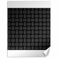 Background Weaving Black Metal Canvas 18  X 24   by Nexatart