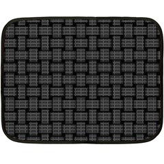 Background Weaving Black Metal Fleece Blanket (mini) by Nexatart