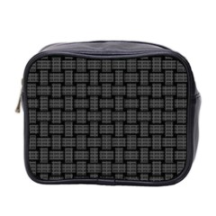 Background Weaving Black Metal Mini Toiletries Bag 2-side by Nexatart