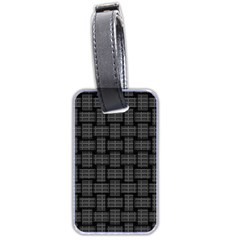 Background Weaving Black Metal Luggage Tags (two Sides)