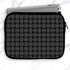 Background Weaving Black Metal Apple Ipad 2/3/4 Zipper Cases by Nexatart