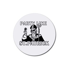  St  Patricks Day  Rubber Coaster (round)  by Valentinaart