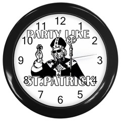  St  Patricks Day  Wall Clocks (black) by Valentinaart