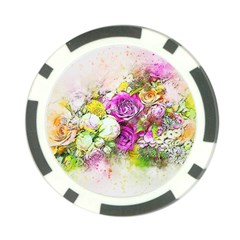 Flowers Bouquet Art Nature Poker Chip Card Guard by Nexatart