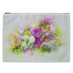 Flowers Bouquet Art Nature Cosmetic Bag (xxl)  by Nexatart