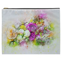 Flowers Bouquet Art Nature Cosmetic Bag (xxxl)  by Nexatart