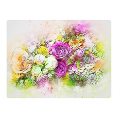 Flowers Bouquet Art Nature Double Sided Flano Blanket (mini)  by Nexatart