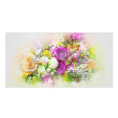 Flowers Bouquet Art Nature Satin Shawl by Nexatart