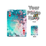 Background Art Abstract Watercolor Playing Cards 54 (Mini)  Front - HeartQ