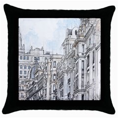 Architecture Building Design Throw Pillow Case (black) by Nexatart