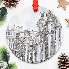 Architecture Building Design Round Ornament (Two Sides)