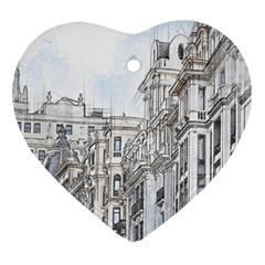 Architecture Building Design Heart Ornament (Two Sides)