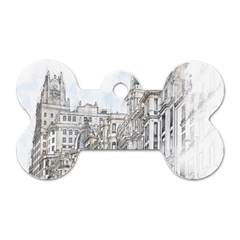 Architecture Building Design Dog Tag Bone (Two Sides)