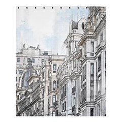 Architecture Building Design Shower Curtain 60  x 72  (Medium) 