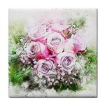 Flowers Bouquet Art Nature Tile Coasters Front