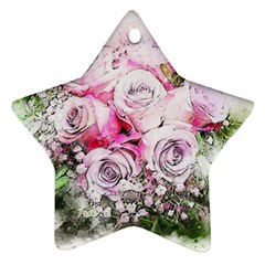 Flowers Bouquet Art Nature Ornament (star)