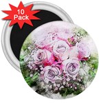 Flowers Bouquet Art Nature 3  Magnets (10 pack)  Front