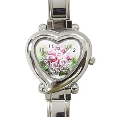 Flowers Bouquet Art Nature Heart Italian Charm Watch by Nexatart