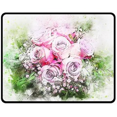 Flowers Bouquet Art Nature Fleece Blanket (medium)  by Nexatart