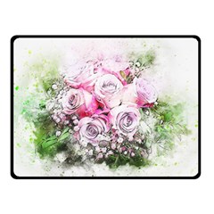 Flowers Bouquet Art Nature Double Sided Fleece Blanket (small)  by Nexatart