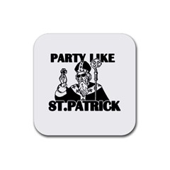  St  Patricks Day  Rubber Coaster (square)  by Valentinaart