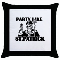  St  Patricks Day  Throw Pillow Case (black) by Valentinaart