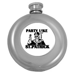  St  Patricks Day  Round Hip Flask (5 Oz) by Valentinaart