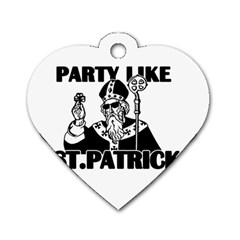  St  Patricks Day  Dog Tag Heart (two Sides) by Valentinaart