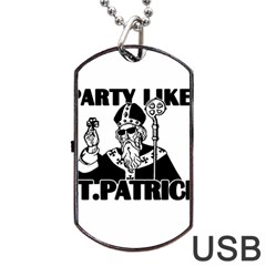  St  Patricks Day  Dog Tag Usb Flash (two Sides) by Valentinaart