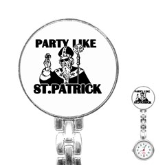  St  Patricks Day  Stainless Steel Nurses Watch by Valentinaart