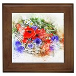 Flowers Bouquet Art Nature Framed Tiles Front