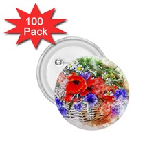 Flowers Bouquet Art Nature 1 75  Buttons (100 Pack)  by Nexatart