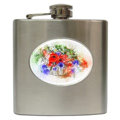 Flowers Bouquet Art Nature Hip Flask (6 Oz) by Nexatart