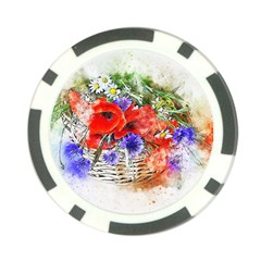 Flowers Bouquet Art Nature Poker Chip Card Guard by Nexatart