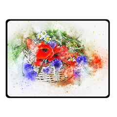 Flowers Bouquet Art Nature Double Sided Fleece Blanket (small)  by Nexatart