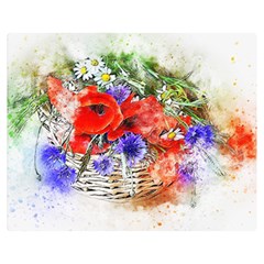 Flowers Bouquet Art Nature Double Sided Flano Blanket (medium)  by Nexatart