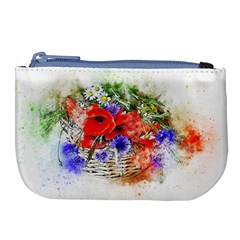 Flowers Bouquet Art Nature Large Coin Purse by Nexatart